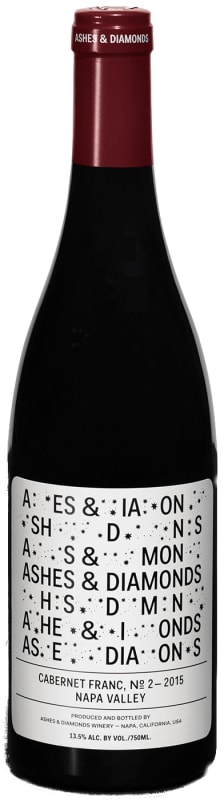 Ashes & Diamonds Cabernet Franc 2015 Front Bottle Shot