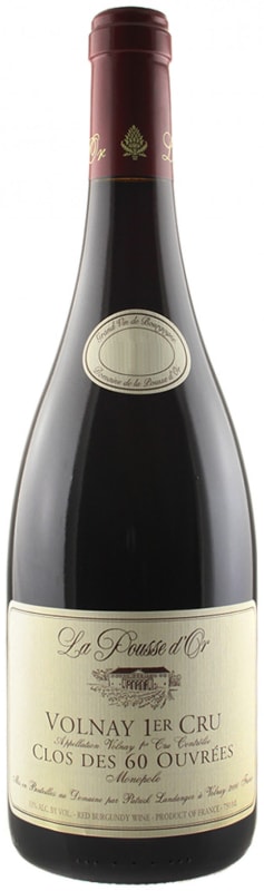 Domaine de la Pousse d'Or Volnay Clos des 60 Ouvrees Premier Cru Monopole 2012 Front Bottle Shot