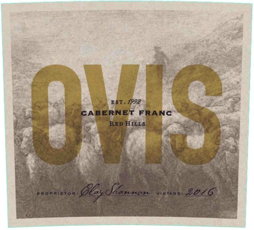 Clay Shannon Cabernet Franc 2016 Front Label