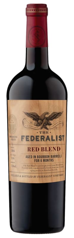 The Federalist Bourbon Barrel Aged Red Blend 2016 Front Bottle Shot