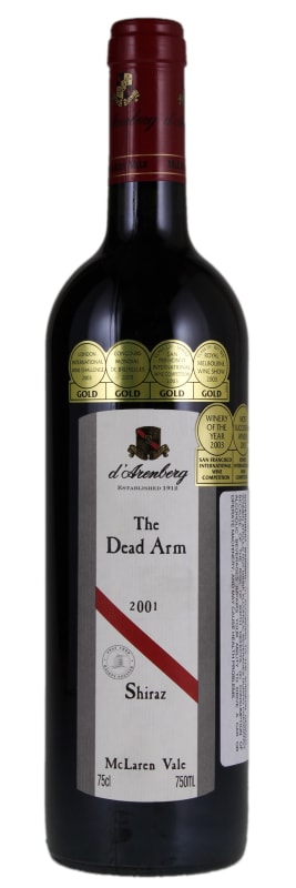 d'Arenberg The Dead Arm Shiraz 2001 Front Bottle Shot