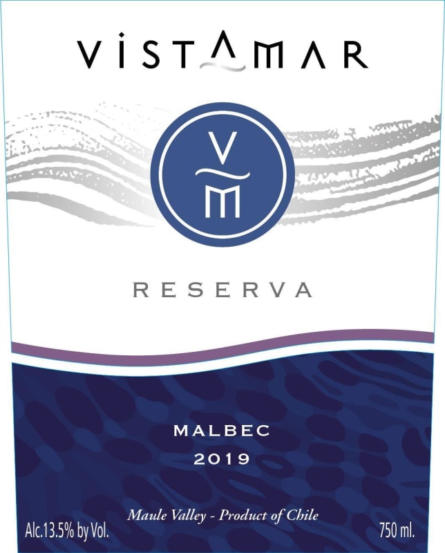 Vistamar Sepia Reserva Malbec 2019 Front Label