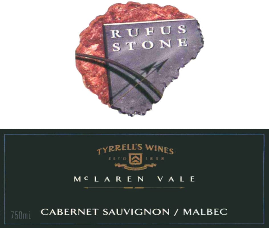 Tyrrell's Rufus Stone Cabernet Sauvignon Malbec 2010 Front Label
