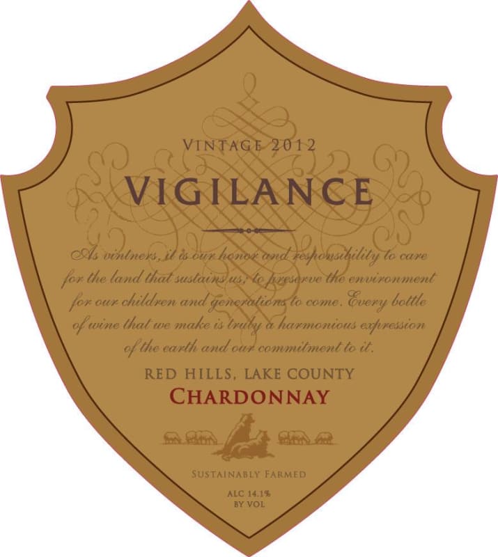 Vigilance Chardonnay 2012 Front Label