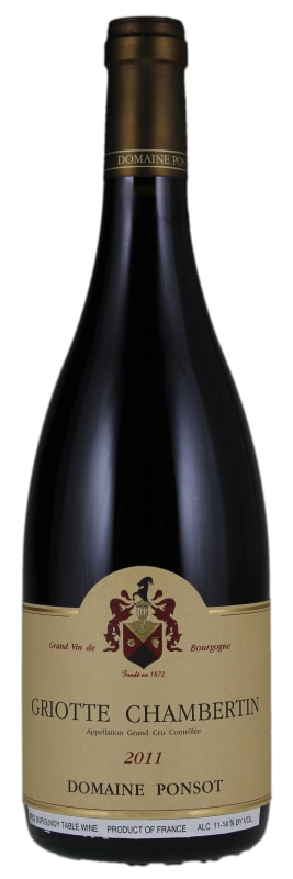 Domaine Ponsot Griotte-Chambertin 2011 Front Bottle Shot