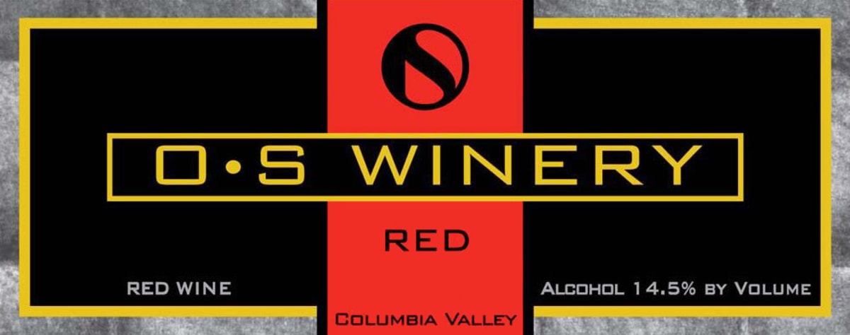 O.S Winery Red 2008 Front Label