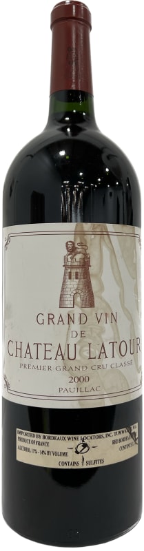 Chateau Latour (1.5 Liter Magnum- stained label) 2000 Front Bottle Shot