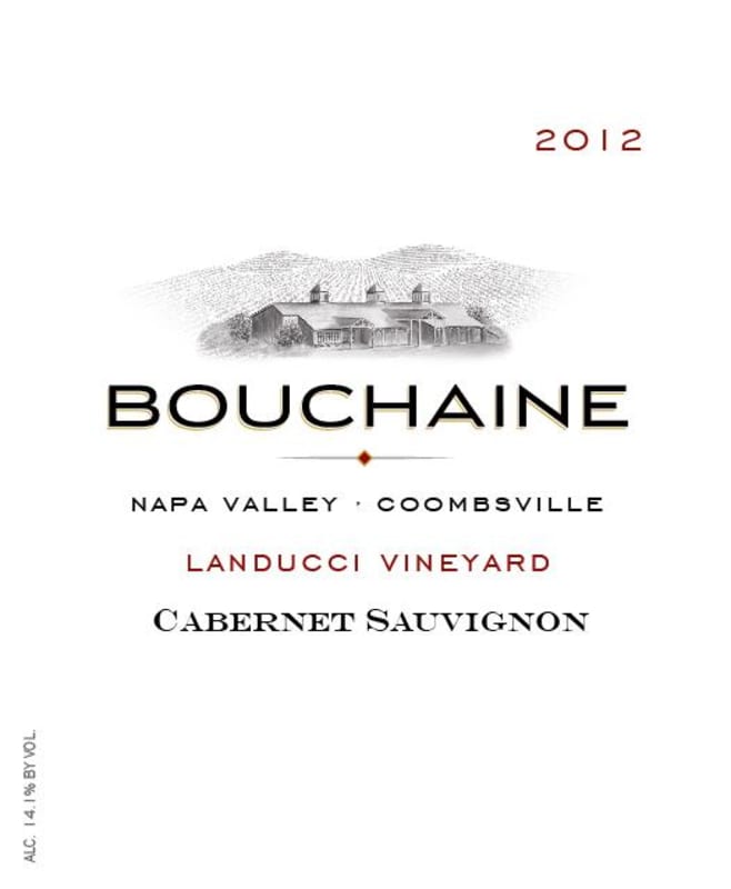Bouchaine Landucci Vineyard Cabernet Sauvignon 2012 Front Label