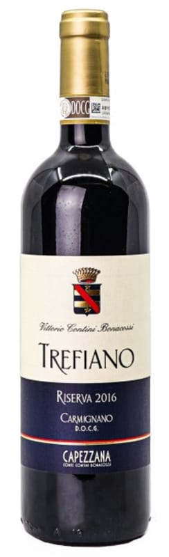 Capezzana Trefiano Carmignano Riserva 2016 Front Bottle Shot