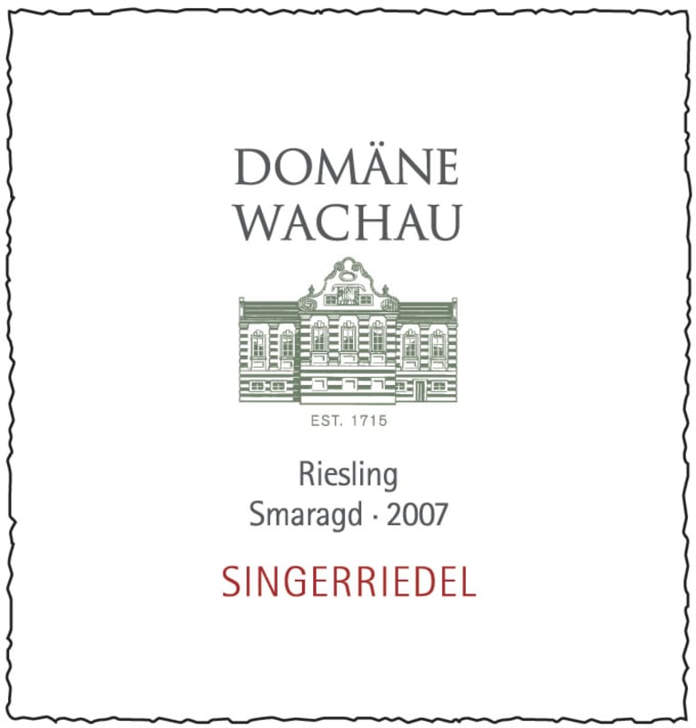 Domane Wachau Singerriedel Smaragd Riesling 2007 Front Label