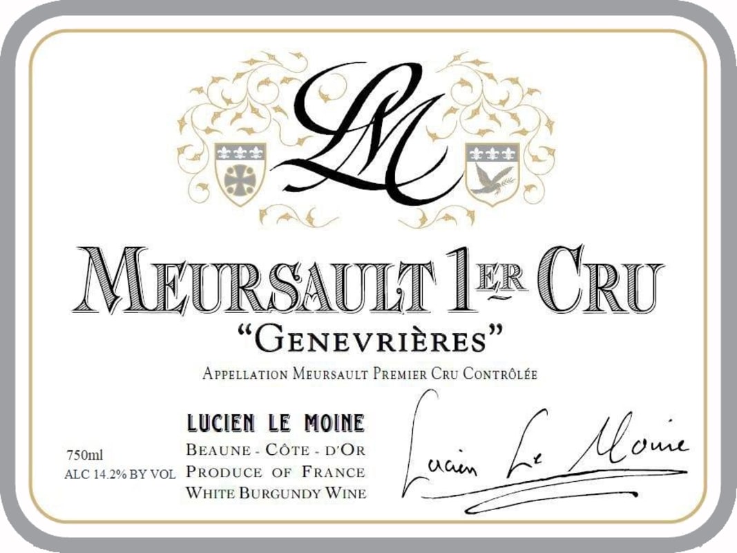 Lucien Le Moine Meursault Genevrieres Premier Cru 2020 Front Label