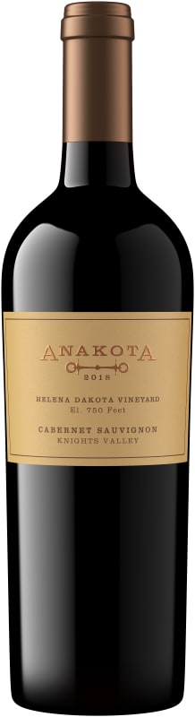 Anakota Helena Dakota Vineyard Cabernet Sauvignon 2018 Front Bottle Shot