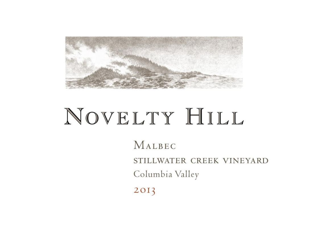 Novelty Hill Stillwater Creek Vineyard Malbec 2013 Front Label