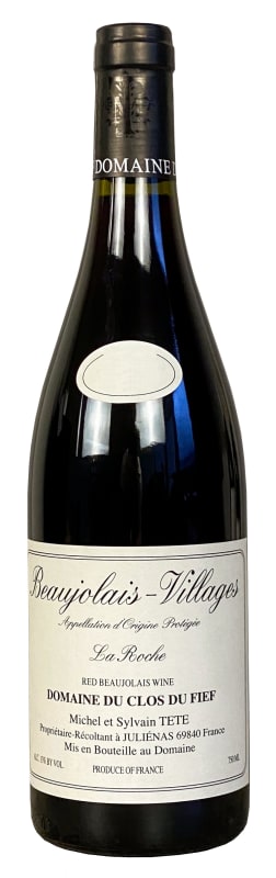 Michel Tete Domaine du Clos du Fief Beaujolais-Villages Nouveau La Roche 2025 Front Bottle Shot