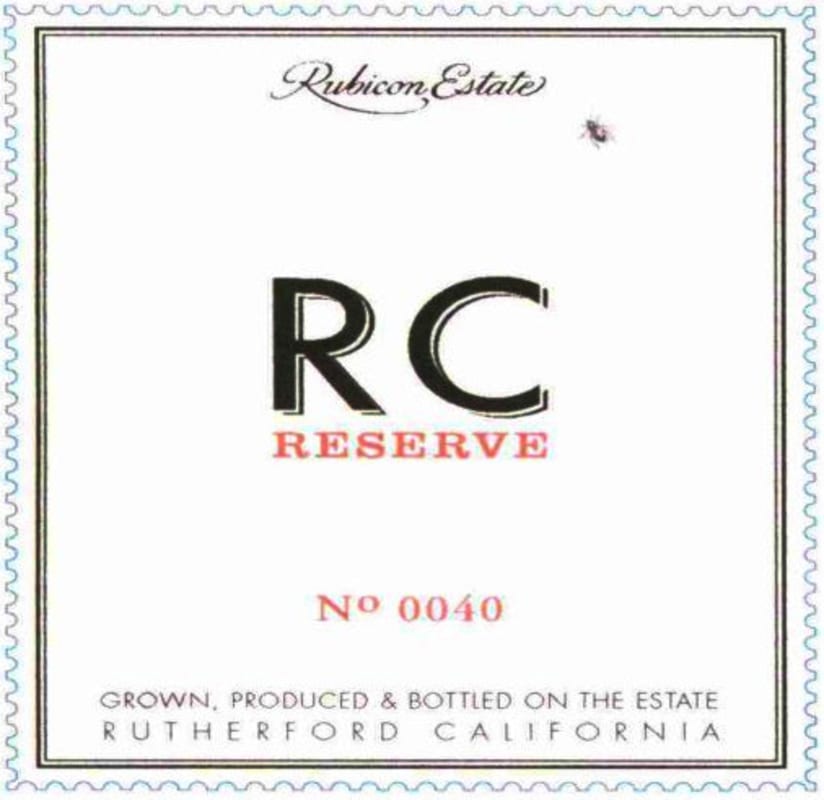 Inglenook Rubicon Estate RC Reserve Syrah 2004 Front Label