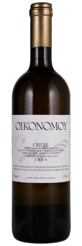 Domaine Economou Thrapsathiri Vilana 2009 Front Bottle Shot