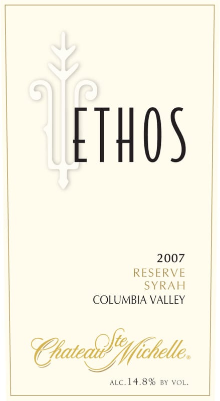 Chateau Ste. Michelle Ethos Reserve Syrah 2007 Front Label