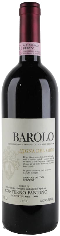 Conterno Fantino Barolo Vigna del Gris 2014 Front Bottle Shot