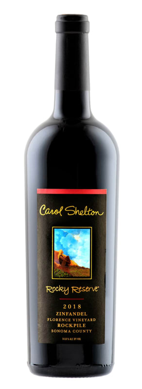 Carol Shelton Rocky Reserve Zinfandel 2018 Front Bottle Shot