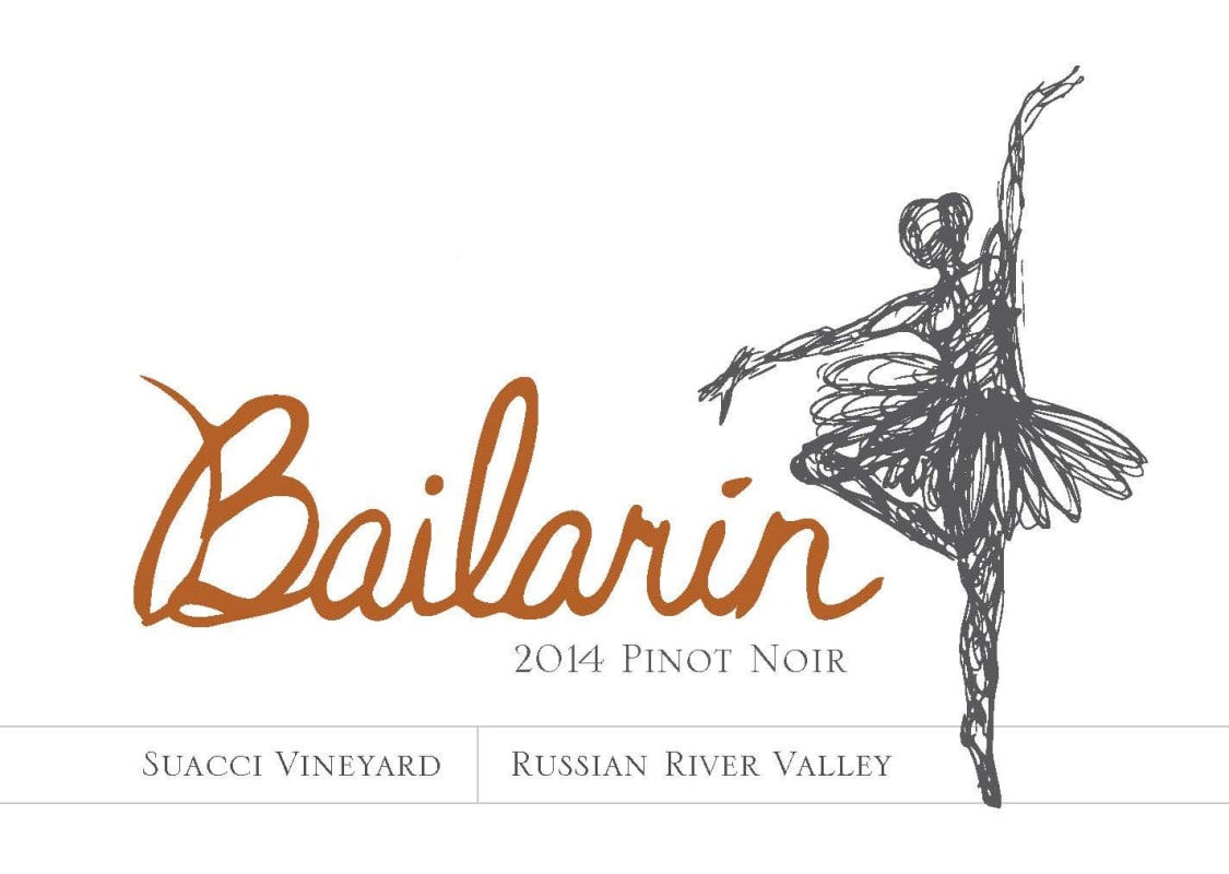 Bailarin Cellars Suacci Vineyard Pinot Noir 2014 Front Label