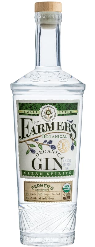 Farmer's Small Batch Organic Gin Front Bottle Shot