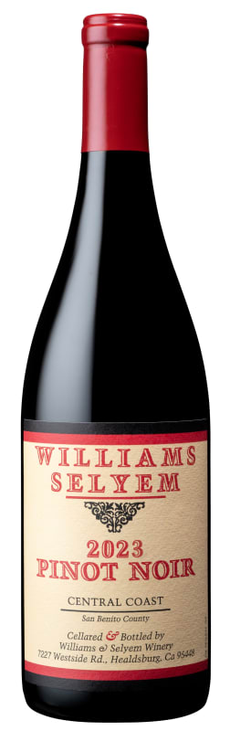 Williams Selyem Central Coast Pinot Noir 2023 Front Bottle Shot