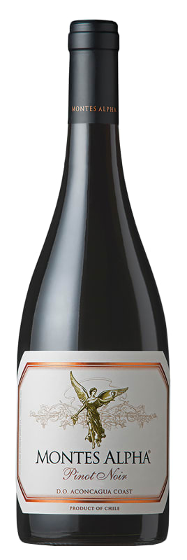 Montes Alpha Pinot Noir 2018 Front Bottle Shot