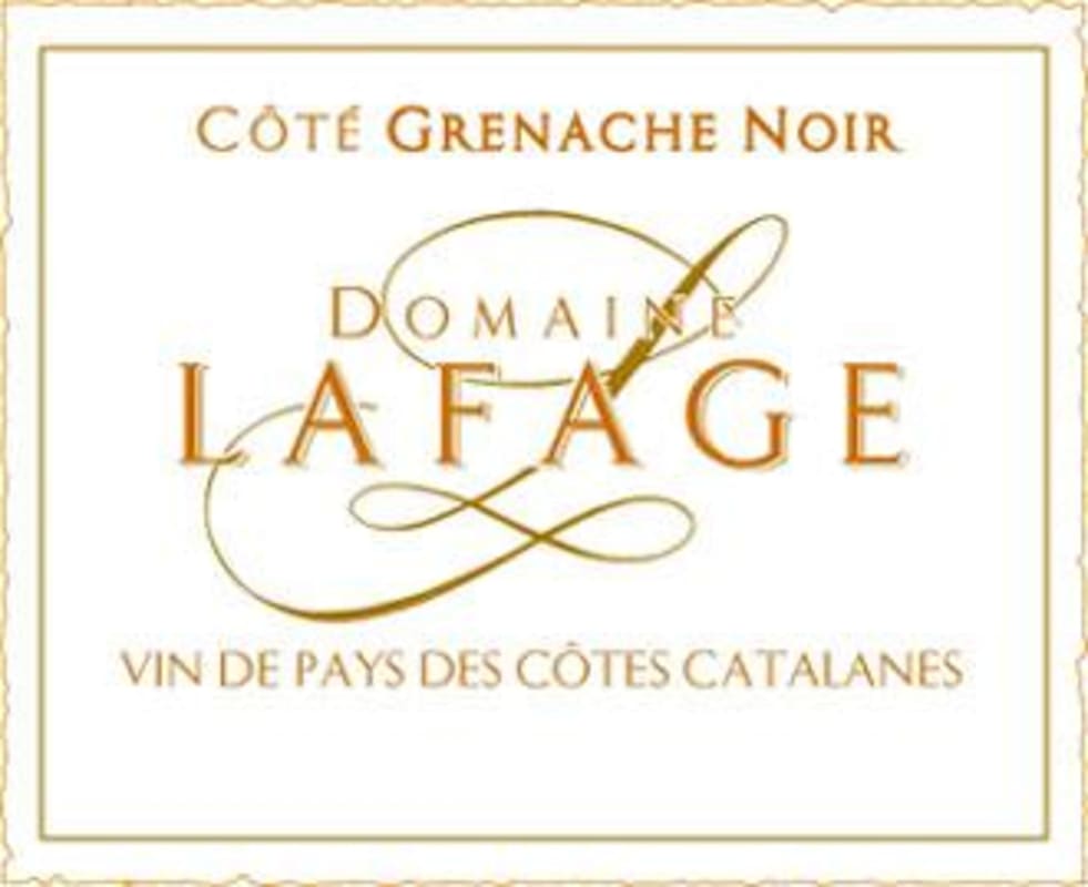 Domaine Lafage Cote Grenache Noir 2005 Front Label