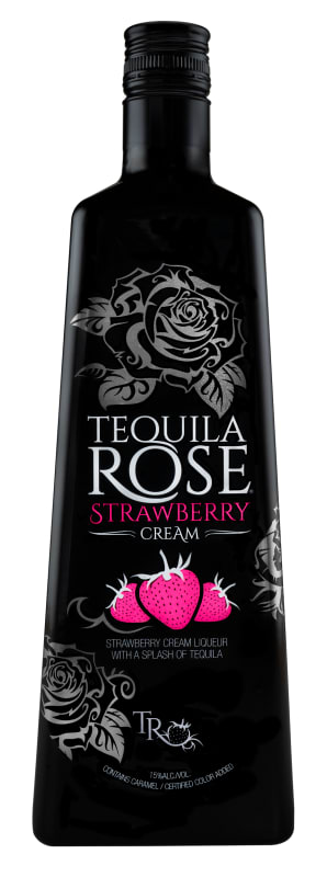Tequila Rose Strawberry Cream Liqueur Front Bottle Shot
