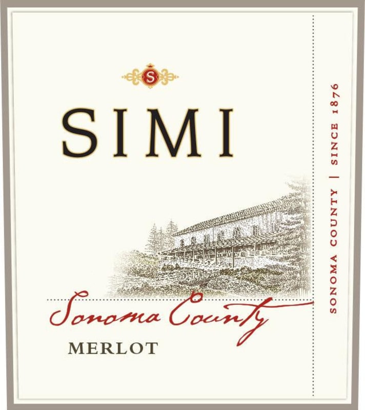 Simi Sonoma County Merlot 2014 Front Label