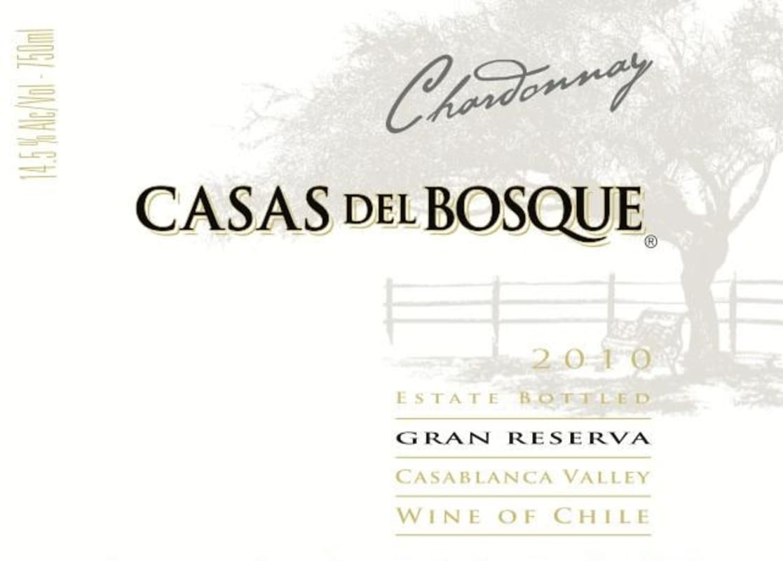 Casas del Bosque Gran Reserva Chardonnay 2010 Front Label