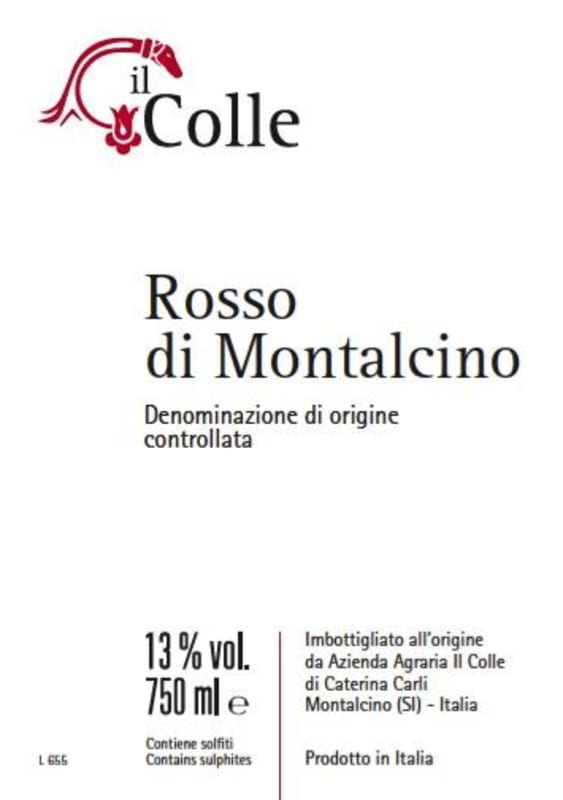 Il Colle Rosso di Montalcino 2015 Front Label