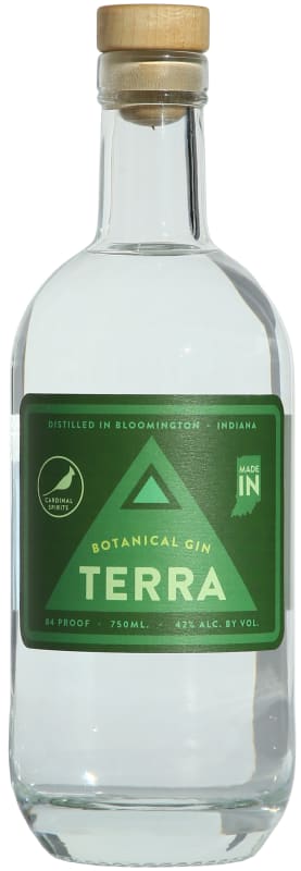 Cardinal Spirits Terra Botanical Gin Front Bottle Shot
