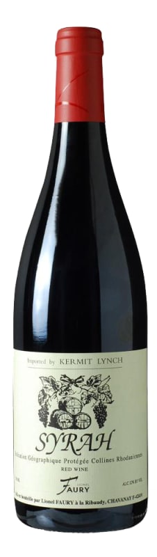 Lionel Faury Collines Rhodaniennes Syrah 2020 Front Bottle Shot
