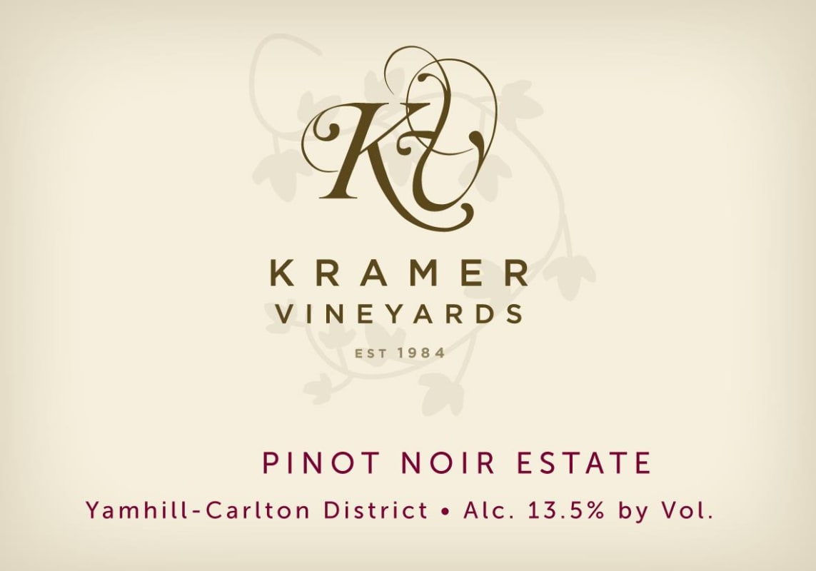 Kramer Estate Pinot Noir 2014 Front Label