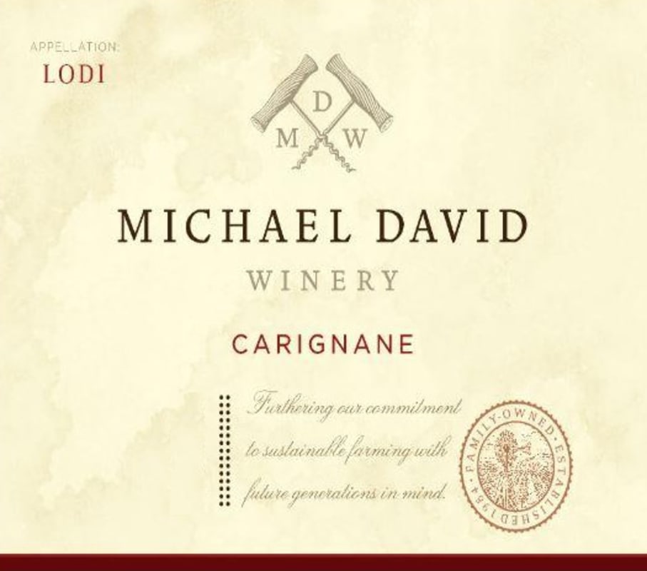 Michael David Winery Carignane 2014 Front Label