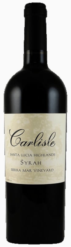 Carlisle Sierra Mar Vineyard Syrah 2012 Front Bottle Shot