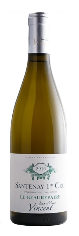 Jean-Marc Vincent Santenay Beaurepaire Premier Cru Blanc 2016 Front Bottle Shot