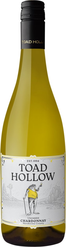 Toad Hollow Unoaked Chardonnay 2022 Front Bottle Shot