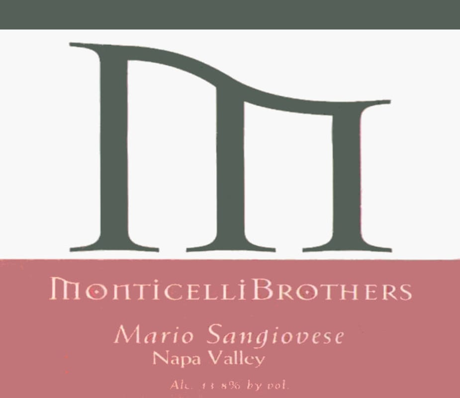 Monticelli Brothers Mario Sangiovese 2007 Front Label