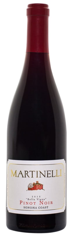 Martinelli Bella Vigna Pinot Noir 2015 Front Bottle Shot
