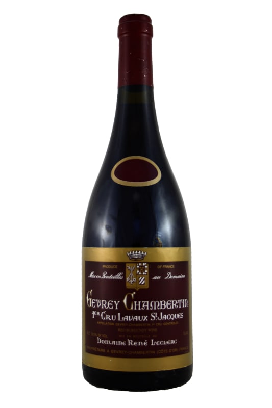 Rene Leclerc Gevrey Chambertin Lavaux St. Jacques Premier Cru (1.5 Liter Magnum) 2002 Front Bottle Shot