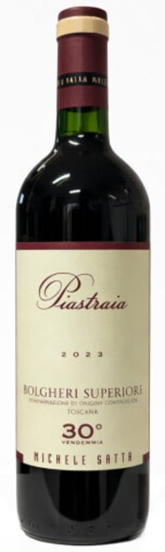 Michele Satta Piastraia 2023 Front Bottle Shot