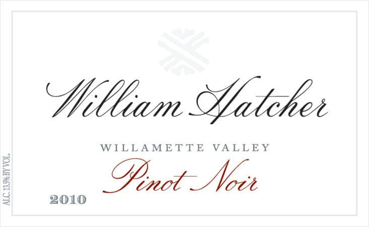 William Hatcher Wines Pinot Noir 2010 Front Label