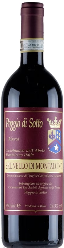Poggio di Sotto Brunello di Montalcino Riserva 2018 Front Bottle Shot