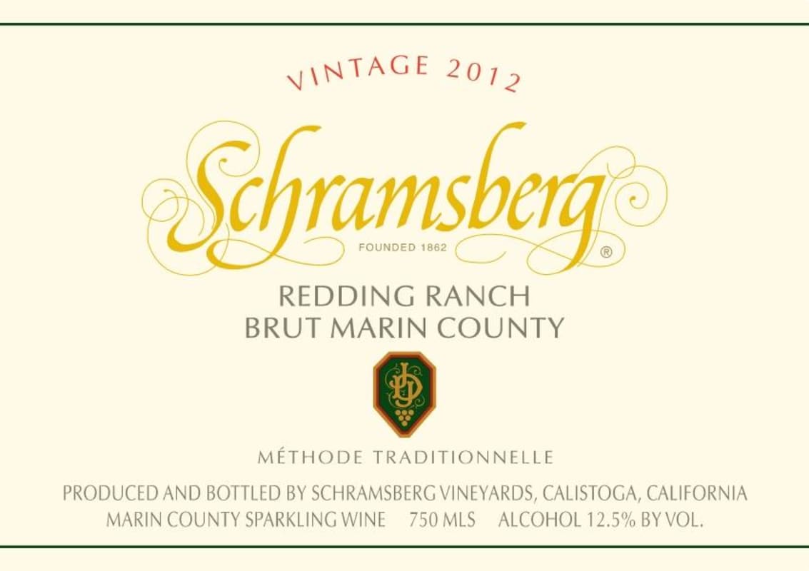 Schramsberg Redding Ranch Brut 2012 Front Label