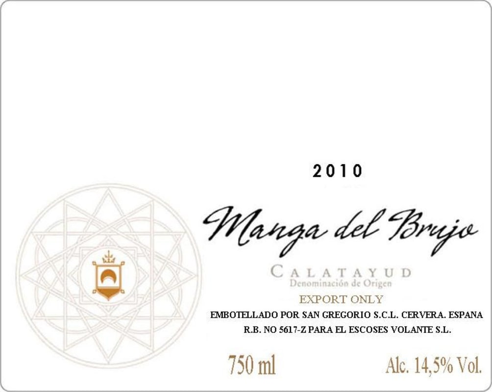 Escoces Volante Manga Del Brujo 2010 Front Label