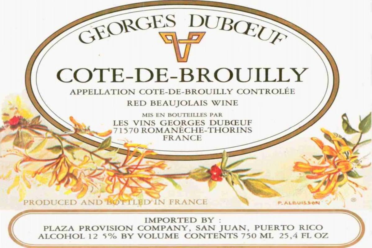 Duboeuf Beaujolais Cote de Brouilly 2000 Front Label