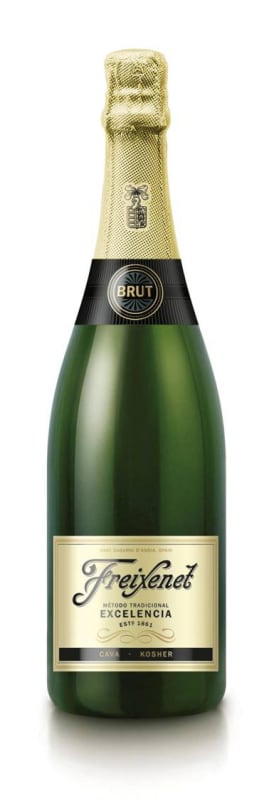 Freixenet Cava Brut Excelencia Kosher (OU Kosher) Front Bottle Shot