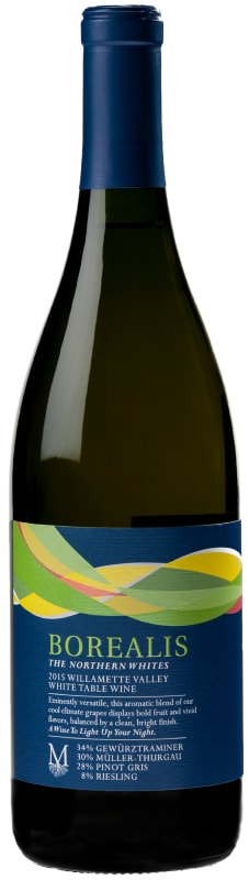 Montinore Estate Borealis White Blend 2015 Front Bottle Shot